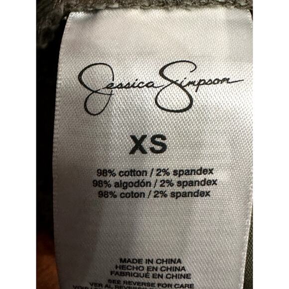 Jessica Simpson Shirt Jacket Button-Down Front Chest Pockets Denim Green XS NWT - Picture 10 of 10